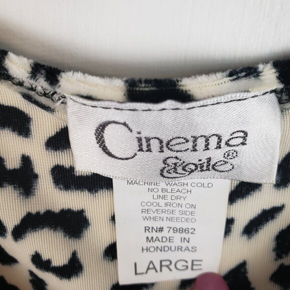 Cinema Etoile Tank Top Animal Print Velveteen Cheetah Camisole Size Large - Picture 4 of 6